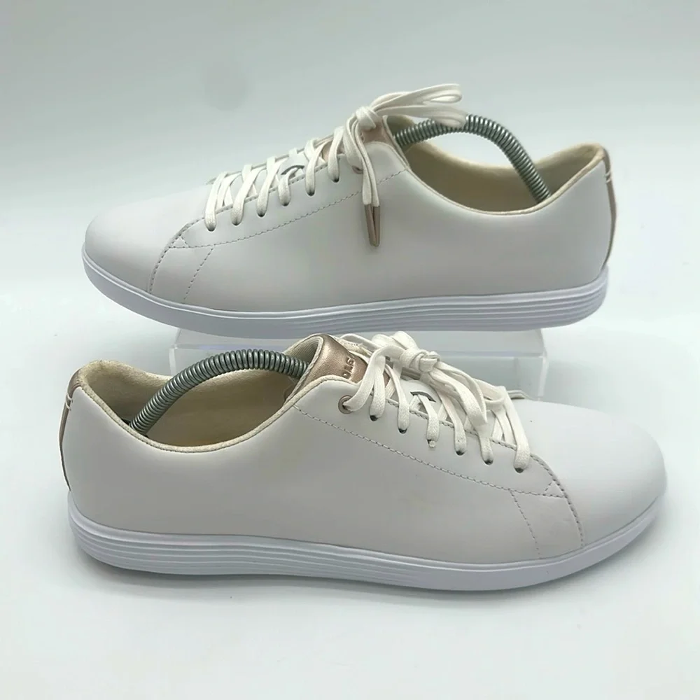 Cole Haan Women's Grand Crosscourt II Sneakers Size 11.0 B White/Rose Gold